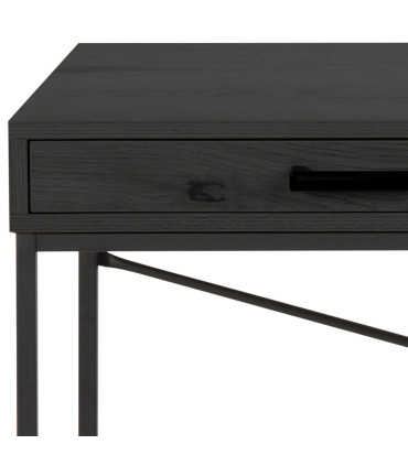 Kirjutuslaud SEAFORD 110x45xH75cm, must, MDF, metall