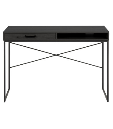 Kirjutuslaud SEAFORD 110x45xH75cm, must, MDF, metall