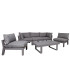 Комплект садовой мебели FLUFFY модульный диван и стол, серый