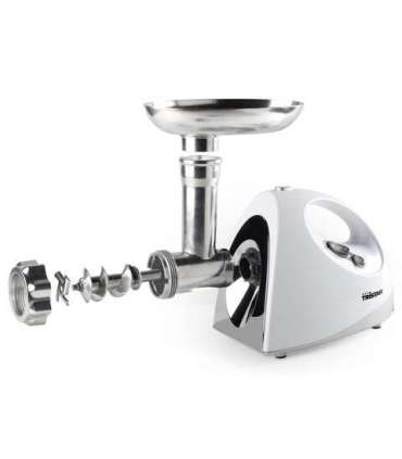 Tristar VM-4210 Meat Grinder White 3 Stainless steel grinding plates, Aluminum grinder head, Aluminum hopper tray,