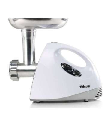 Tristar VM-4210 Meat Grinder White 3 Stainless steel grinding plates, Aluminum grinder head, Aluminum hopper tray,