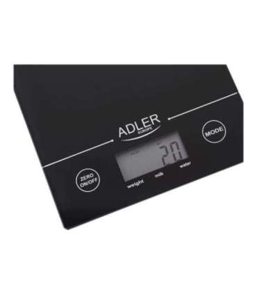 Adler Kitchen scales Adler AD 3138 Maximum weight (capacity) 5 kg Graduation 1 g Display type LCD Black