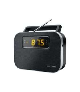 Muse M-081R Alarm function 2-band PLL portable radio Black