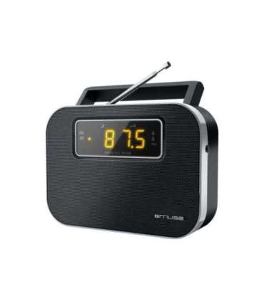 Muse M-081R Alarm function 2-band PLL portable radio Black