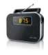 Muse M-081R Alarm function 2-band PLL portable radio Black