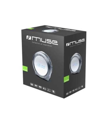 Muse Clock radio PLL M-12CR Alarm function Black