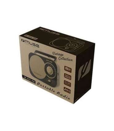 Muse Portable radio M-055RB AUX in Black/Gold