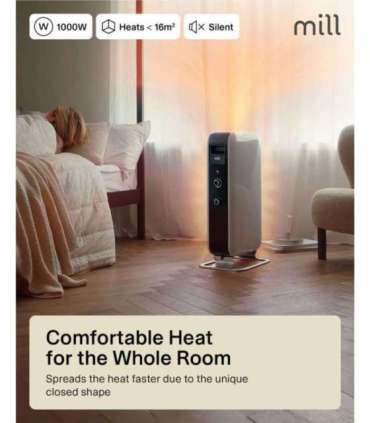 Mill Heater AB-H1000MEC Oil Filled Radiator 1000 W Number of power levels 3 Suitable for rooms up to 12-16