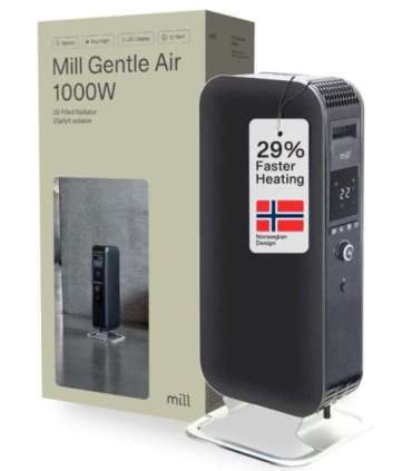 Mill Heater AB-H1000DN Oil Filled Radiator 1000 W Number of power levels 3 Suitable for rooms up to 12-16