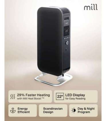 Mill Heater AB-H1000DN Oil Filled Radiator 1000 W Number of power levels 3 Suitable for rooms up to 12-16