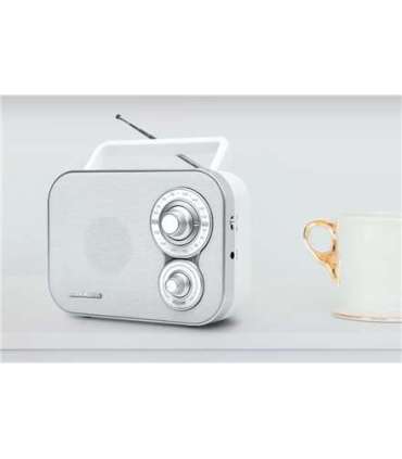 Muse Portable Radio M-051RW AUX in White