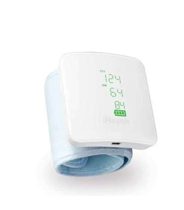 iHealth Wrist Blood Pressure Monitor BP7S White Blood pressure readings are stored on the secure, free, HIPAA
