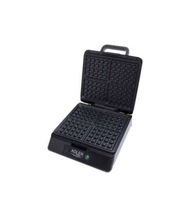 Adler Waffle maker AD 3036 1500 W Number of pastry 4 Belgium Black