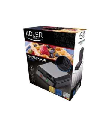Adler Waffle maker AD 3036 1500 W Number of pastry 4 Belgium Black