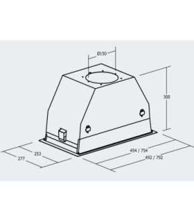 CATA Hood GC DUAL A 75 XGBK Canopy Energy efficiency class A Width 79.2 cm 820 m³/h Touch control LED |