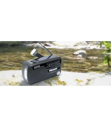 Muse Radio Power supply by dynamo and solar MH-07DS Black