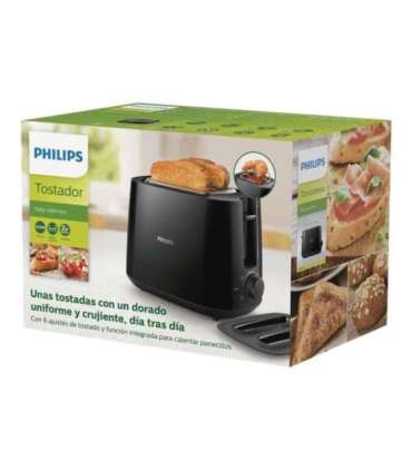 Philips Daily collection toaster HD2582/90 Power 900 W Number of slots 2 Housing material Plastic Black