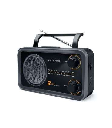 Muse 2-bands portable radio M-06DS AUX in Grey