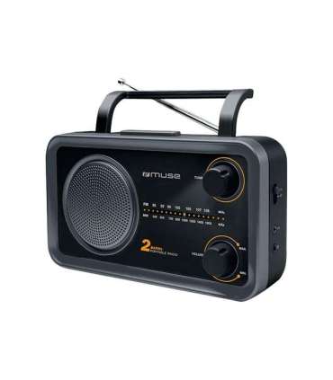 Muse 2-bands portable radio M-06DS AUX in Grey