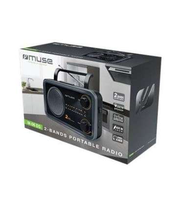 Muse 2-bands portable radio M-06DS AUX in Grey