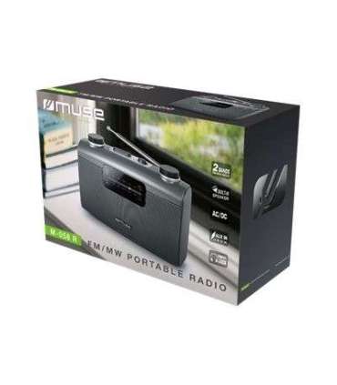 Muse Portable radio M-058R AUX in Black