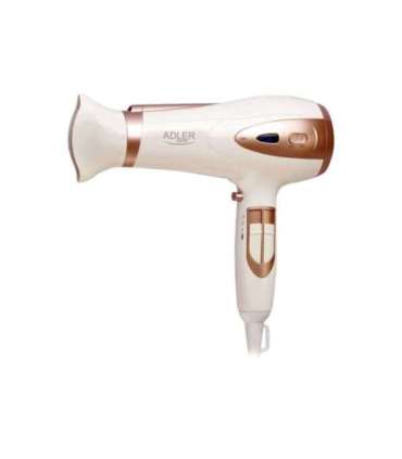 Adler Hair Dryer AD 2248 2400 W Number of temperature settings 3 Ionic function Diffuser nozzle White