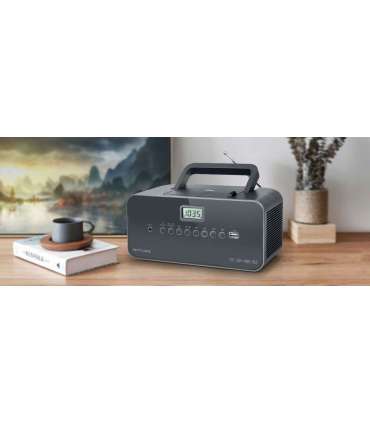 Muse Portable radio M-28DG AUX in Grey