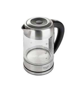 Adler Kettle AD 1247 NEW With electronic control 1850 - 2200 W 1.7 L Stainless steel, glass 360°