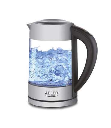 Adler Kettle AD 1247 NEW With electronic control 1850 - 2200 W 1.7 L Stainless steel, glass 360°