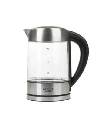 Adler Kettle AD 1247 NEW With electronic control 1850 - 2200 W 1.7 L Stainless steel, glass 360°