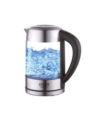 Adler Kettle AD 1247 NEW With electronic control 1850 - 2200 W 1.7 L Stainless steel, glass 360°
