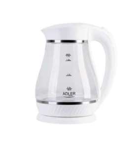 Adler Kettle AD 1274 Electric 2200 W 1.7 L Polypropylene/Glass 360° rotational base White
