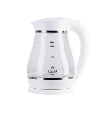 Adler Kettle AD 1274 Electric 2200 W 1.7 L Polypropylene/Glass 360° rotational base White