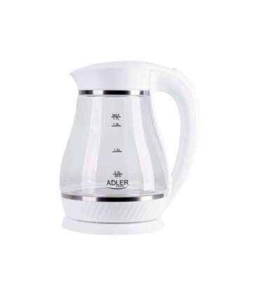 Adler Kettle AD 1274 Electric 2200 W 1.7 L Polypropylene/Glass 360° rotational base White