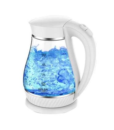 Adler Kettle AD 1274 Electric 2200 W 1.7 L Polypropylene/Glass 360° rotational base White
