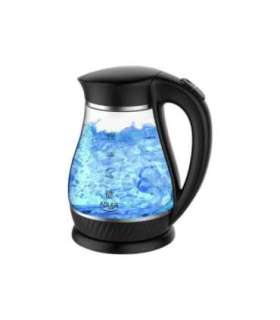 Adler Kettle AD 1274 Standard 2200 W 1.7 L Plastic/Glass 360° rotational base Black/ transparent