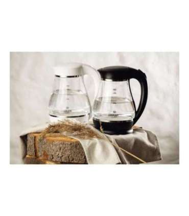 Adler Kettle AD 1274 Standard 2200 W 1.7 L Plastic/Glass 360° rotational base Black/ transparent