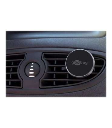 Goobay Magnetic mount Metal Slim Design for smartphones (35mm) 38685 Black/Silver Magnetic holder is suitable