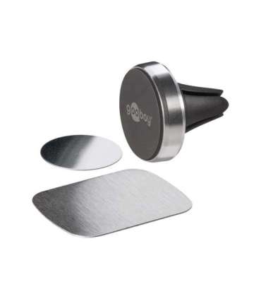 Goobay Magnetic mount Metal Slim Design for smartphones (35mm) 38685 Black/Silver Magnetic holder is suitable