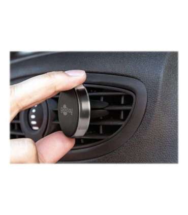 Goobay Magnetic mount Metal Slim Design for smartphones (35mm) 38685 Black/Silver Magnetic holder is suitable