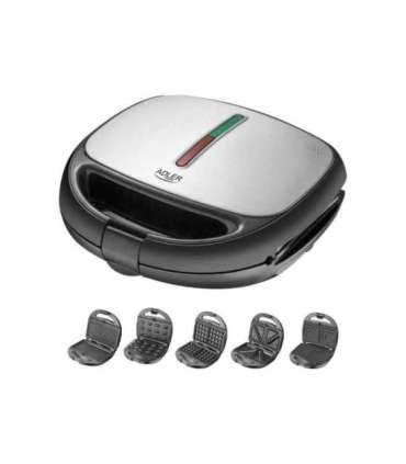 Adler Sandwich maker AD 3040 1200 W Number of plates 5 Number of pastry 2 Ceramic coating Black