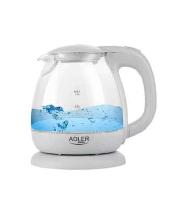 Adler Kettle AD 1283G Standard 1100 W 1 L Plastic/Glass 360° rotational base Grey