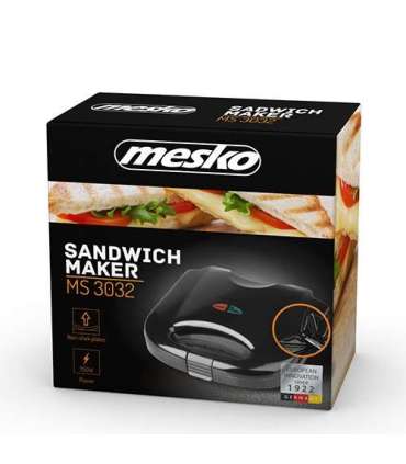Mesko Sandwich maker MS 3032 750 W Number of plates 1 Number of pastry 2 Black