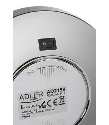 Adler Mirror AD 2159 15 cm LED mirror Chrome