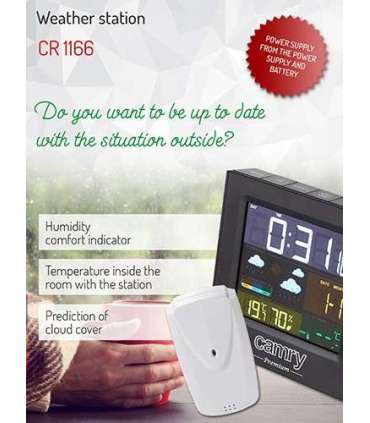 Camry Weather station CR 1166 Black