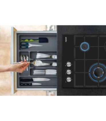 Simfer Hob H4.305.HGSSP Gas on glass Number of burners/cooking zones 3 Rotary knobs Black