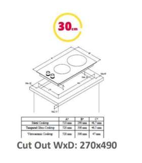 Simfer Hob H3.020.DEISP Induction Number of burners/cooking zones 2 Touch Timer Black