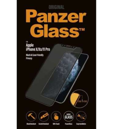 PanzerGlass P2666 Screen protector Apple iPhone X/Xs/11 Pro Tempered glass Black Confidentiality filter