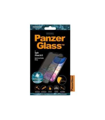 PanzerGlass P2665 Screen protector Apple iPhone Xr/11 Tempered glass Black Confidentiality filter Full