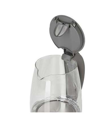 Adler Kettle AD 1286 Standard 2200 W 2 L Plastic/Glass 360° rotational base Grey/ transparent